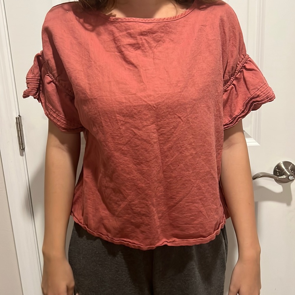 Light Red Boho Blouse